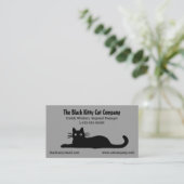Carte De Visite Chats noirs (Debout devant)