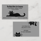 Carte De Visite Chats noirs (Devant / Derrière)