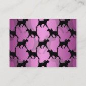 Carte De Visite Chats noirs sur rose (Dos)