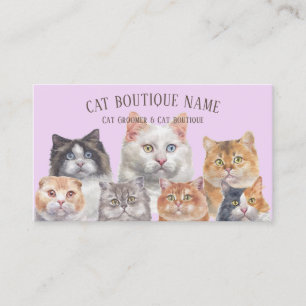 Carte De Visite Chats pour animaux domestiques pourpres