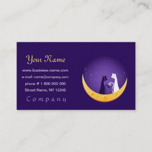 Carte De Visite Chats sur la lune