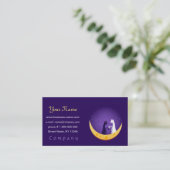 Carte De Visite Chats sur la lune (Debout devant)