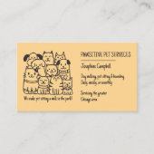 Carte De Visite Chatte de chat Jaune chatte mignon Code QR (Devant)