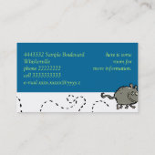 Carte De Visite chatte mouillante - animal assis (Dos)