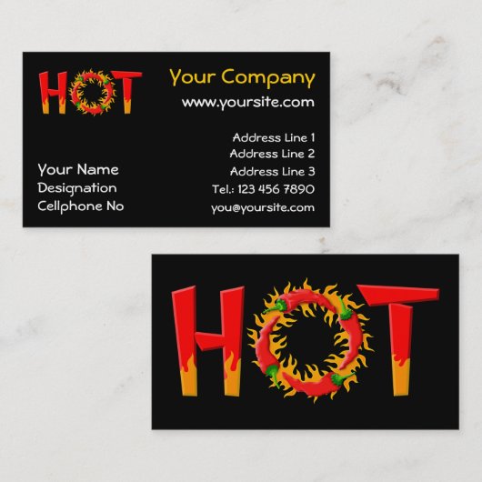 CARTE DE VISITE CHAUD (Devant / Derrière)