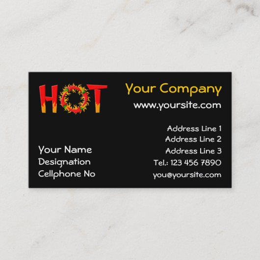 CARTE DE VISITE CHAUD (Devant)