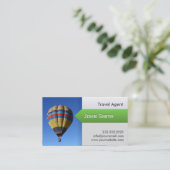 Carte de visite chaud d'agent de voyage de ballon (Debout devant)