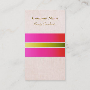 Carte De Visite Chaud rose Girly et Feminine Beauty Consultant