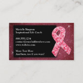 Carte De Visite Chaud Rose Parties scintillant Vie Entraîneur Surv (Dos)