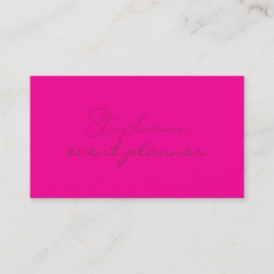 Carte De Visite Chaud rose tendance Fille colorée brillant profess