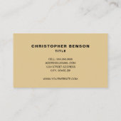 Carte De Visite Chauffage à chaud HVAC (Dos)