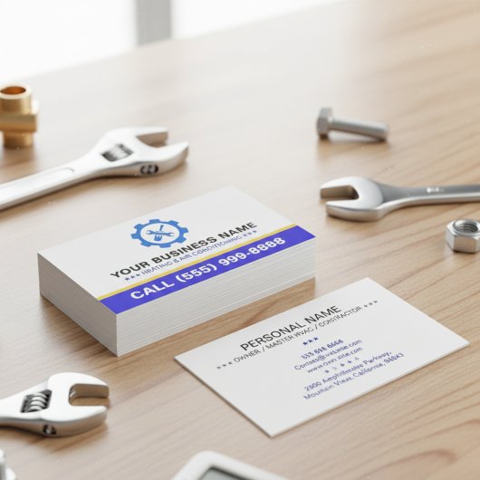 Carte De Visite Chauffage Climatisation CVC | CVC Professionnel