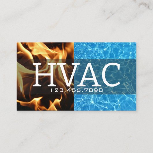 Carte De Visite Chauffage & Climatisation HVAC (Devant)