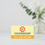 Carte De Visite Chauffage Climatisation Professionnel LOGO | HVAC (Debout devant)