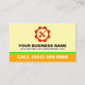 Carte De Visite Chauffage Climatisation Professionnel LOGO | HVAC (Devant)