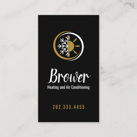 Carte De Visite Chauffage & Climatisation, Refroidissement, Répara (Devant)
