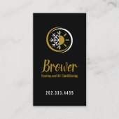 Carte De Visite Chauffage & Climatisation, Refroidissement, Répara (Devant)