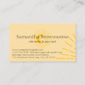 Carte De Visite Chauffage de l'énergie Lune lumière solaire Jaune (Dos)