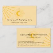 Carte De Visite Chauffage de l'énergie Lune lumière solaire Jaune (Devant / Derrière)