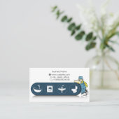 Carte De Visite Chauffage de plomberie de réparation uniforme (Debout devant)