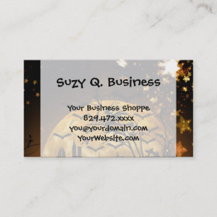 Carte De Visite Chauffage de sorcière volante de chauves-souris lu