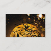 Carte De Visite Chauffage de sorcière volante de chauves-souris lu (Dos)