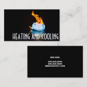 Carte de visite chauffage et climatisation (Devant / Derrière)