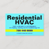 Carte De Visite Chauffage et Climatisation Code Qr | CVC Résidenti (Devant)