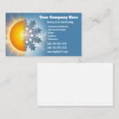 Carte De Visite Chauffage et climatisation HVAC personnalisables (Devant / Derrière)