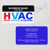 Carte De Visite Chauffage et climatisation Refroidissement HVAC (Devant / Derrière)