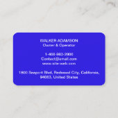 Carte De Visite Chauffage et climatisation Refroidissement HVAC (Dos)