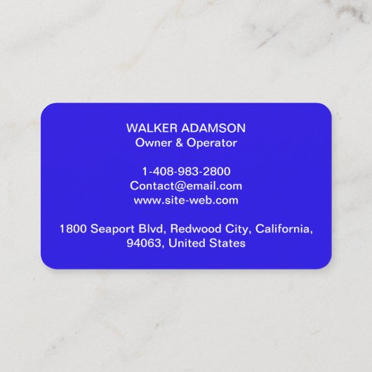 Carte De Visite Chauffage et climatisation Refroidissement HVAC (Dos)