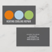 Carte De Visite Chauffage et climatisation Réparation (Devant / Derrière)