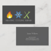 Carte De Visite Chauffage et climatisation Réparation AC (Devant / Derrière)