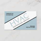 Carte De Visite Chauffage et refroidissement bleu Dusty HVAC (Devant)