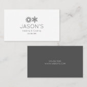 Carte De Visite Chauffage et refroidissement CA moderne HVAC (Devant / Derrière)