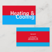 Carte De Visite Chauffage et refroidissement , Climatisation HVAC (Devant / Derrière)