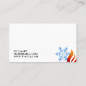 Carte De Visite Chauffage et refroidissement , Climatisation HVAC (Dos)