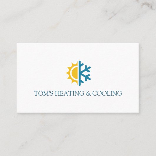 Carte De Visite Chauffage et refroidissement , Climatisation HVAC (Devant)