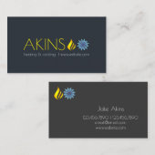 Carte De Visite Chauffage et refroidissement , Climatisation HVAC (Devant / Derrière)