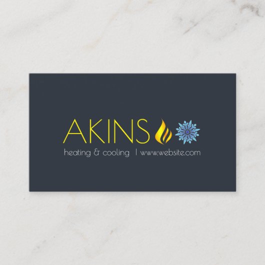 Carte De Visite Chauffage et refroidissement , Climatisation HVAC (Devant)