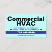 Carte De Visite Chauffage et Refroidissement & Code QR AC | CVC Co (Devant)