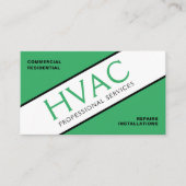 Carte De Visite Chauffage et refroidissement HVAC (Devant)