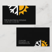 Carte De Visite Chauffage et refroidissement HVAC , Climatisation (Devant / Derrière)