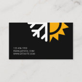 Carte De Visite Chauffage et refroidissement HVAC , Climatisation (Dos)