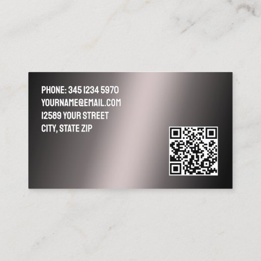 Carte De Visite Chauffage et refroidissement HVAC QR (Dos)