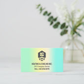 Carte De Visite Chauffage et refroidissement HVAC QR (Debout devant)