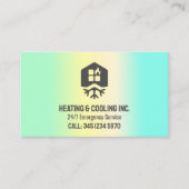 Carte De Visite Chauffage et refroidissement HVAC QR (Devant)