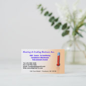 Carte De Visite Chauffage et refroidissement PERSONNALISABLES (Debout devant)