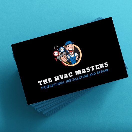 Carte De Visite Chauffage HVAC Refroidissement CA Service de chauf